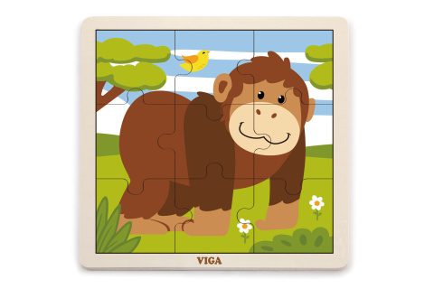 Dřevěné puzzle - opice