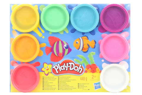 Play-doh Balení 8 ks kelímků duhové barvy