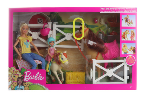 Barbie Herní set s koníky FXH15
