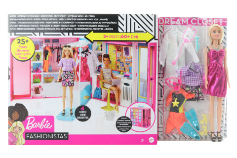 Barbie Šatník snů s panenkou GBK10