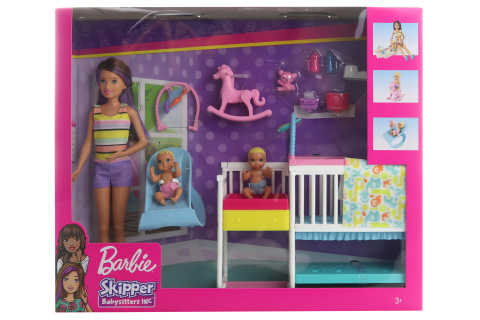 Barbie Herní set dětský pokojík GFL38