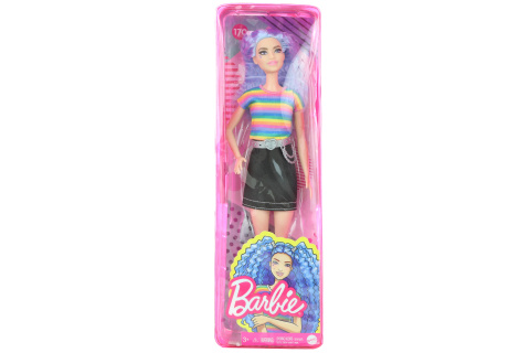 Barbie Modelka - černá sukně a duhové tričko GRB61 TV 1.2.-30.6.