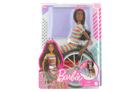 Barbie Modelka na invalidním vozíku - černoška GRB94