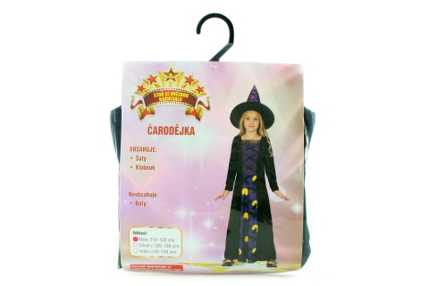 Šaty - Čarodějka, 110 - 120 cm