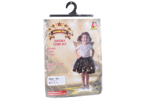 Šaty na karneval - černá víla 92 - 104