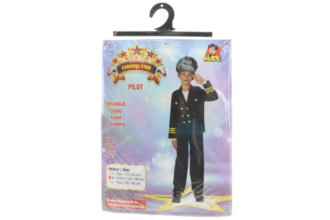 Šaty na karneval - Pilot, 120 - 130 cm